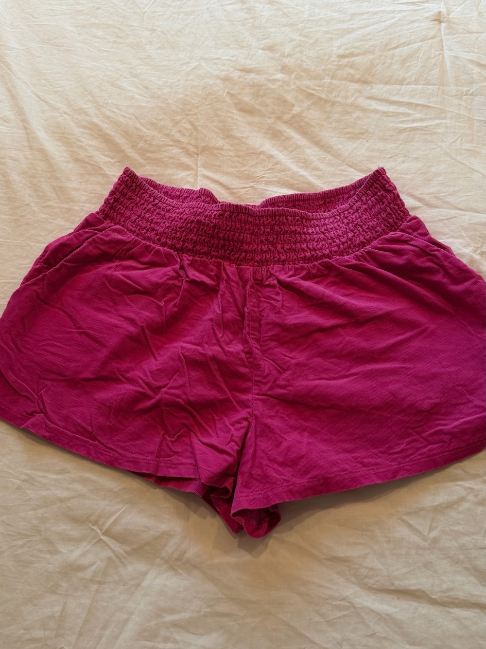 Wild Fable Women's Magenta Smocked Waist Shorts
